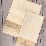 Sah A striped border kanchi silk dhoti set
