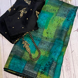 Mishrita brush dyed organza saree