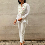 Rosette Cross-Stitch Shirt