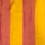 Vera Colour Blocked Kolam Kanchi Silk Saree - Yellow
