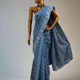 Handprinted Supernet Saree