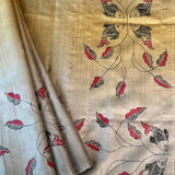 Ombre tussar handpainted saree