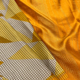 Mila checked triangles kanchipuram silk saree