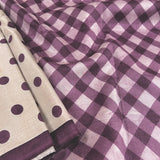 Mila retro polka silk saree