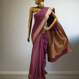 Multi bordered kanchi cotton saree
