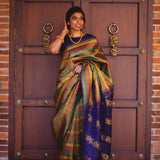 Sumangala Multi striped Kanchi silk saree