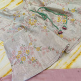 Tissue tussar kaftan with pants