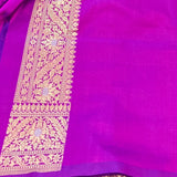 Magenta handwoven pure benaras  silk saree