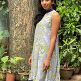 Grey chiffon dress