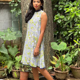 Grey chiffon dress