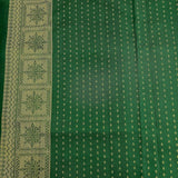 Bottle green kanchipuram silk saree with thodar butta