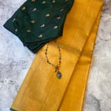 Nihira rising lines kanchipuram silk saree