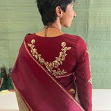 Lasya - Maroon embroidered blouse