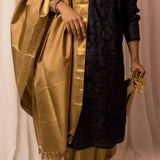 Sah A - Molten gold pure silk dhoti set
