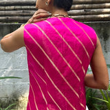 Pink mashru silk jacket