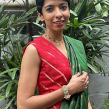 Red mashru silk  jacket