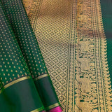 Meera gold kanchipuram silk saree