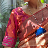 Maya Orange multihued tussar saree