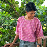 Lilac embroidered top