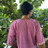 Lilac embroidered top