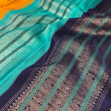 Kimaya tricolour silk saree