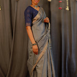 Sequinned tissue saree