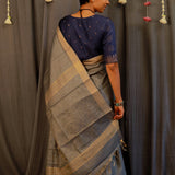 Sequinned tissue saree
