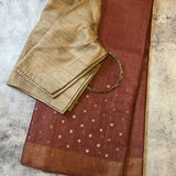 Sequinned tissue saree