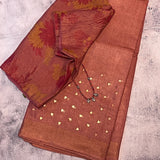 Sequinned tissue saree