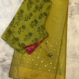 Sequinned tissue saree