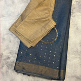 Sequinned tissue saree