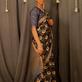 Maya asters tussar printed saree
