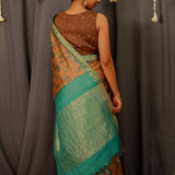 Maya Chrysanthemum tussar saree