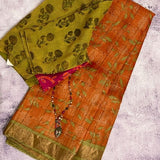 Maya Chrysanthemum tussar saree