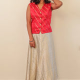 Silk brocade skirt