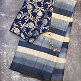 Striped handloom tussar saree