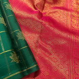 Charita boxed lotus kanchipuram silk saree