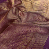 Charita boxed lotus kanchipuram silk saree