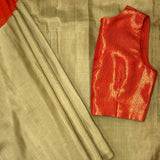 Mishrita Colour Blocked Chiffon Saree