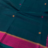 Leheriya bordered kanchi cotton saree
