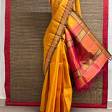 Vera Small Bordered Kanchipuram Silk Saree - Yellow