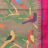 Ponduru Khadi Handwoven Saree - Beige