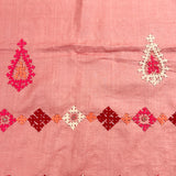 Tushara kutch embroidered pink tussar saree