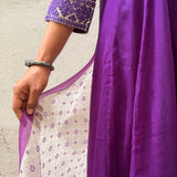 Purple chiffon kurta set
