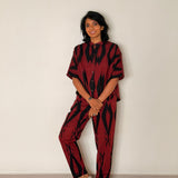 Elements Bonfire Straight Cut Ikat Pants - Brick