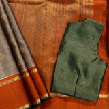 Vera Kolam Contrast Border Kanchipuram Silk Saree