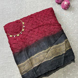 Tussar kota bandhani saree
