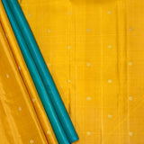 Ranya Chevron Kanchipuram Silk Saree - Teal
