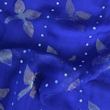 Sequinned floral matka organza saree