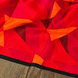Mila triangles kanchipuram silk saree with gold border